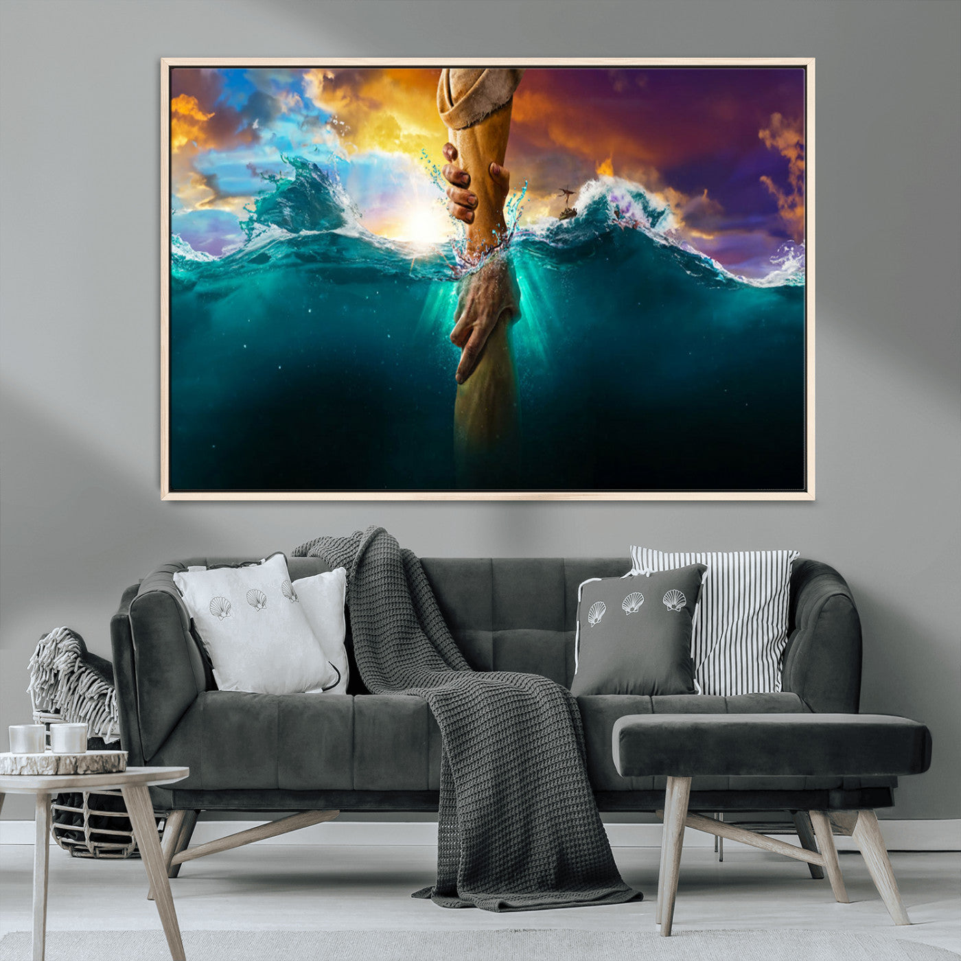 MGV-FC-36X24 - God Hand Wall Art Canvas Print