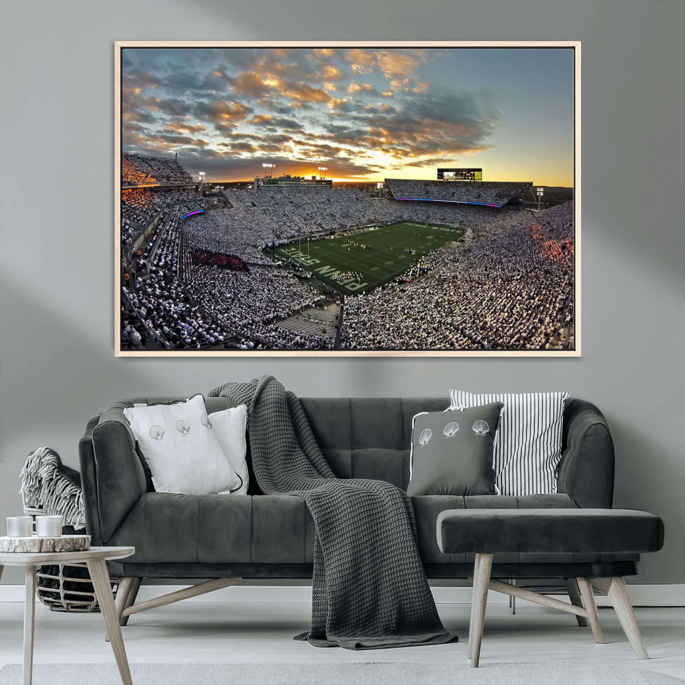 MGV-FC-36X24 - Beaver Stadium Wall Art - Penn State Stadium Wall Art | Penn Nittany Lions Football Match for Sport Room Decor