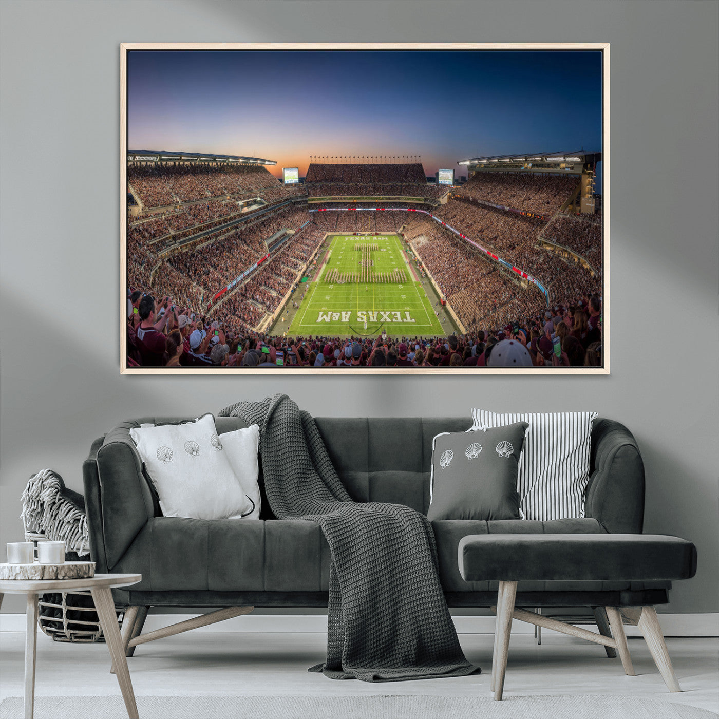 MGV-FC-36X24 - Kyle Field Wall Art Print | Large Texas A&M Aggies Football Canvas Print for Sports Enthusiasts | Framed, Ready-to-Hang Stadium Decor
