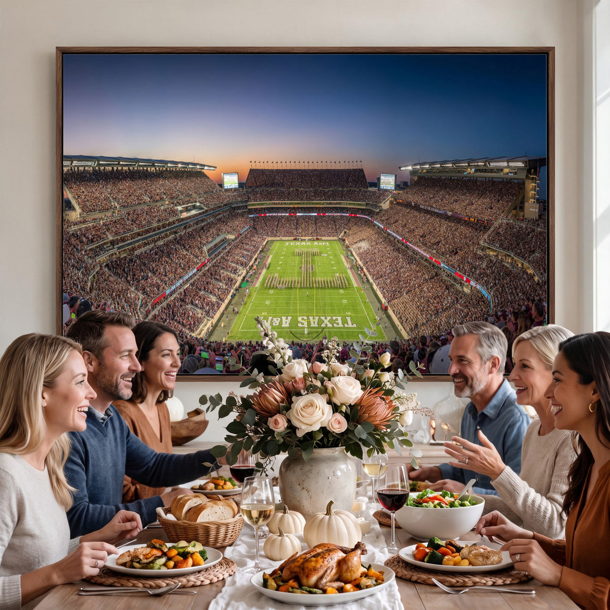 17421-MGV-CV-36X24 - Kyle Field Wall Art Print | Large Texas A&M Aggies Football Canvas Print for Sports Enthusiasts |