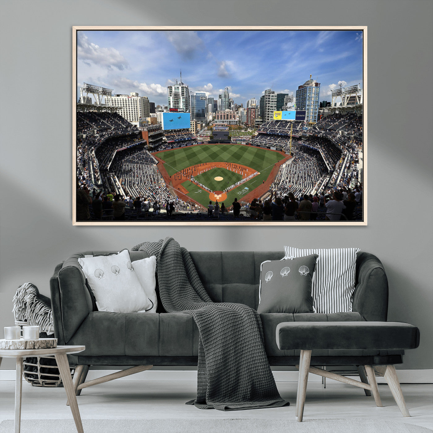 MGV-FC-36X24 - San Diego Padres Baseball Team Print - Petco Park Stadium Wall Art Canvas Print