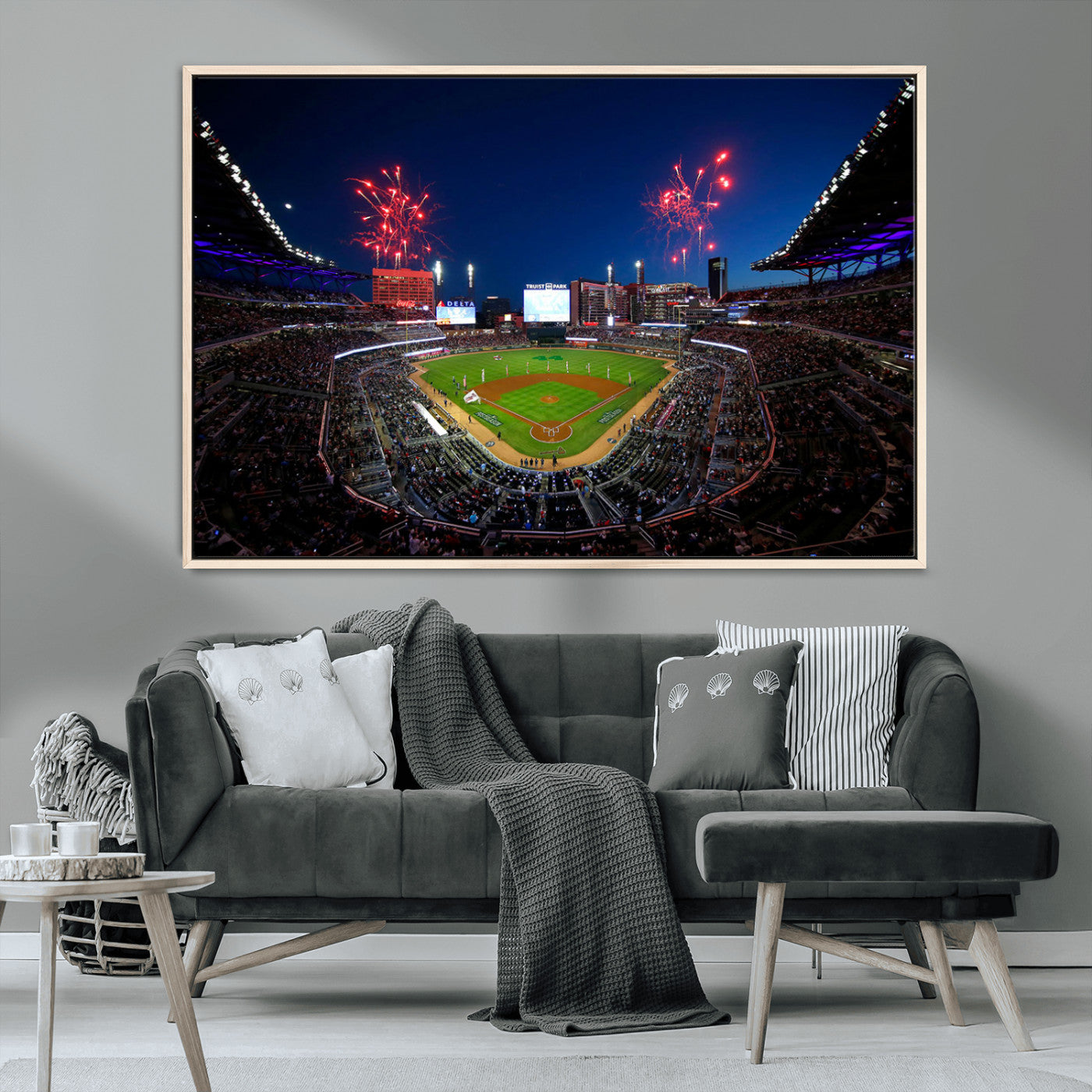 MGV-FC-36X24 - Truist Park Atlanta Braves Baseball Stadium Wall Art Print | Large 3-Panel Canvas Print for Sports
