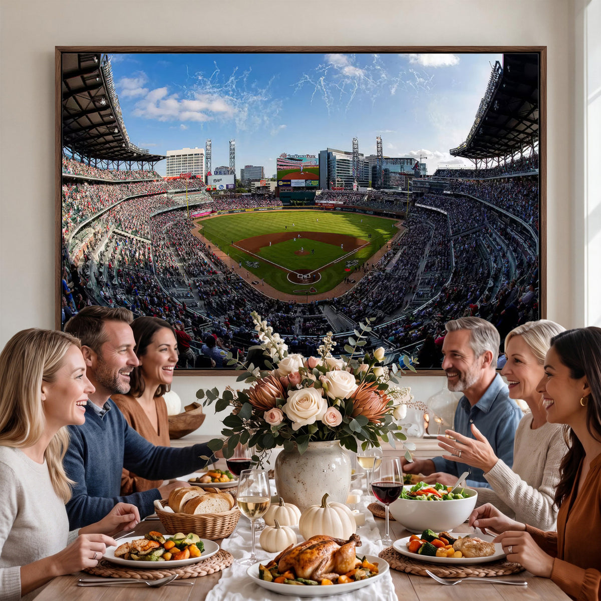 78608-MGV-CV-36X24 - Truist Park Stadium Canvas Wall Art, Atlanta Braves Game Day Decor