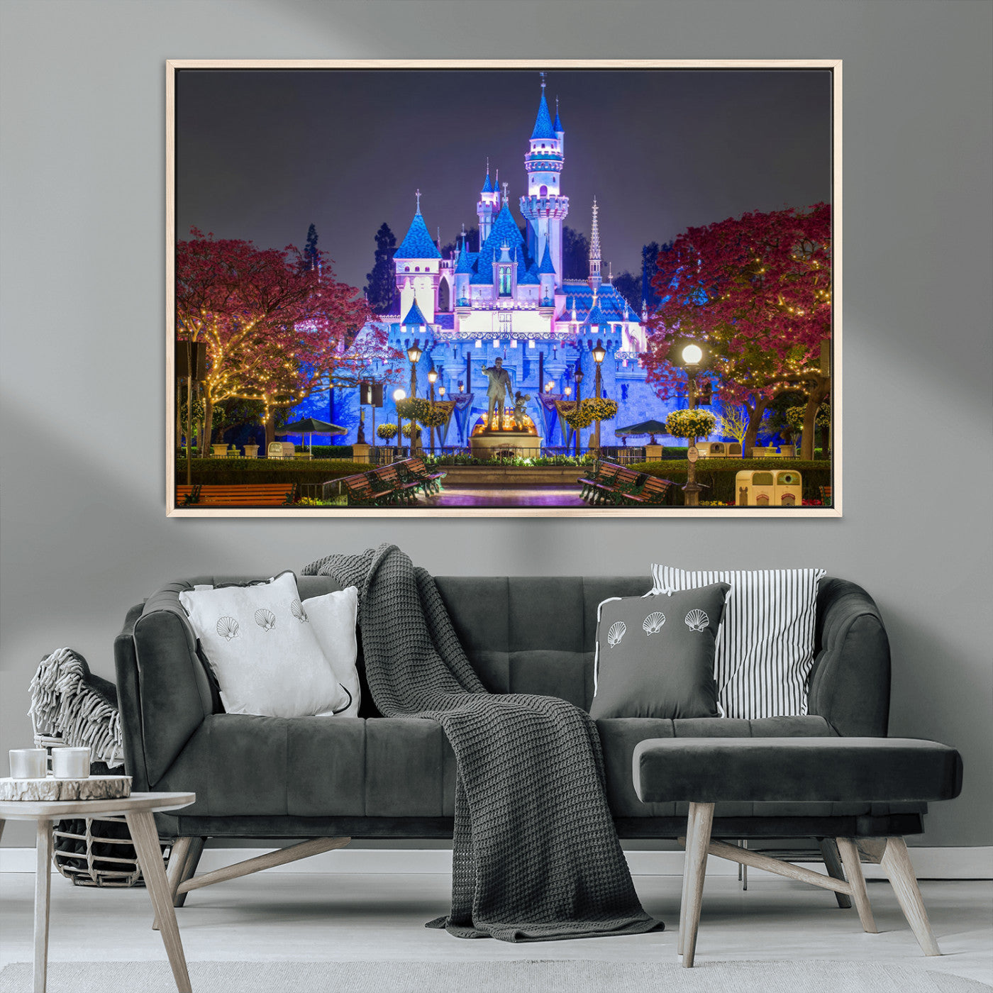 66710-MGV-CV-36X24-Large Disney Castle Wall Art Canvas Print - Magic Kingdom Kids Room Decoration Disney World