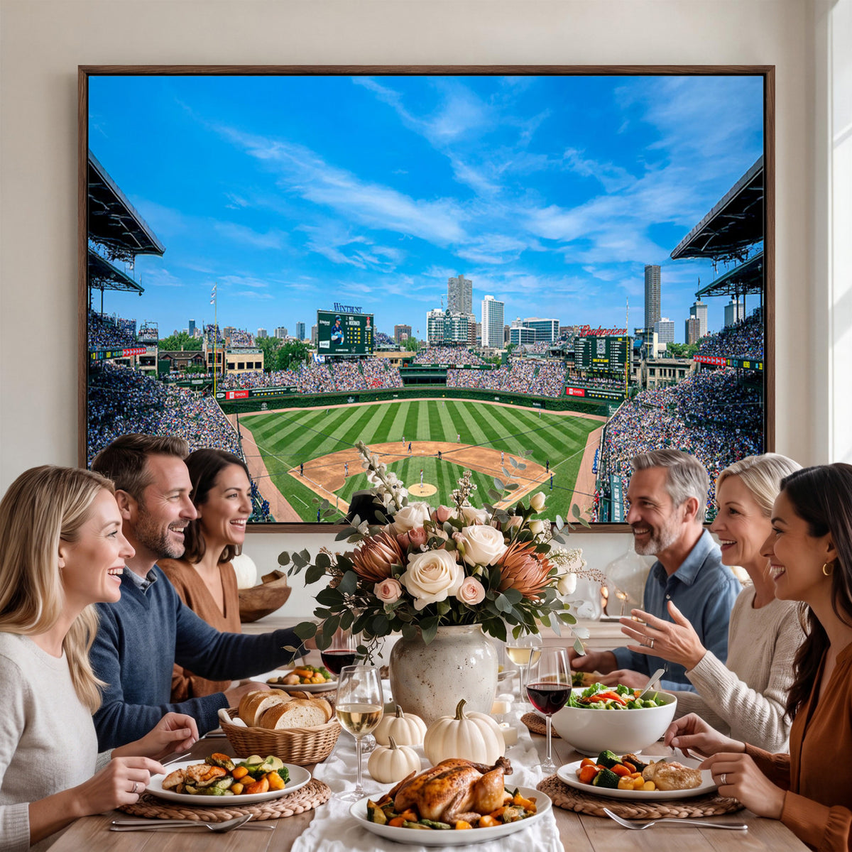 32373-MGV-CV-36X24 - Wrigley Field Chicago Cubs Panoramic Art Multi-Piece Canvas