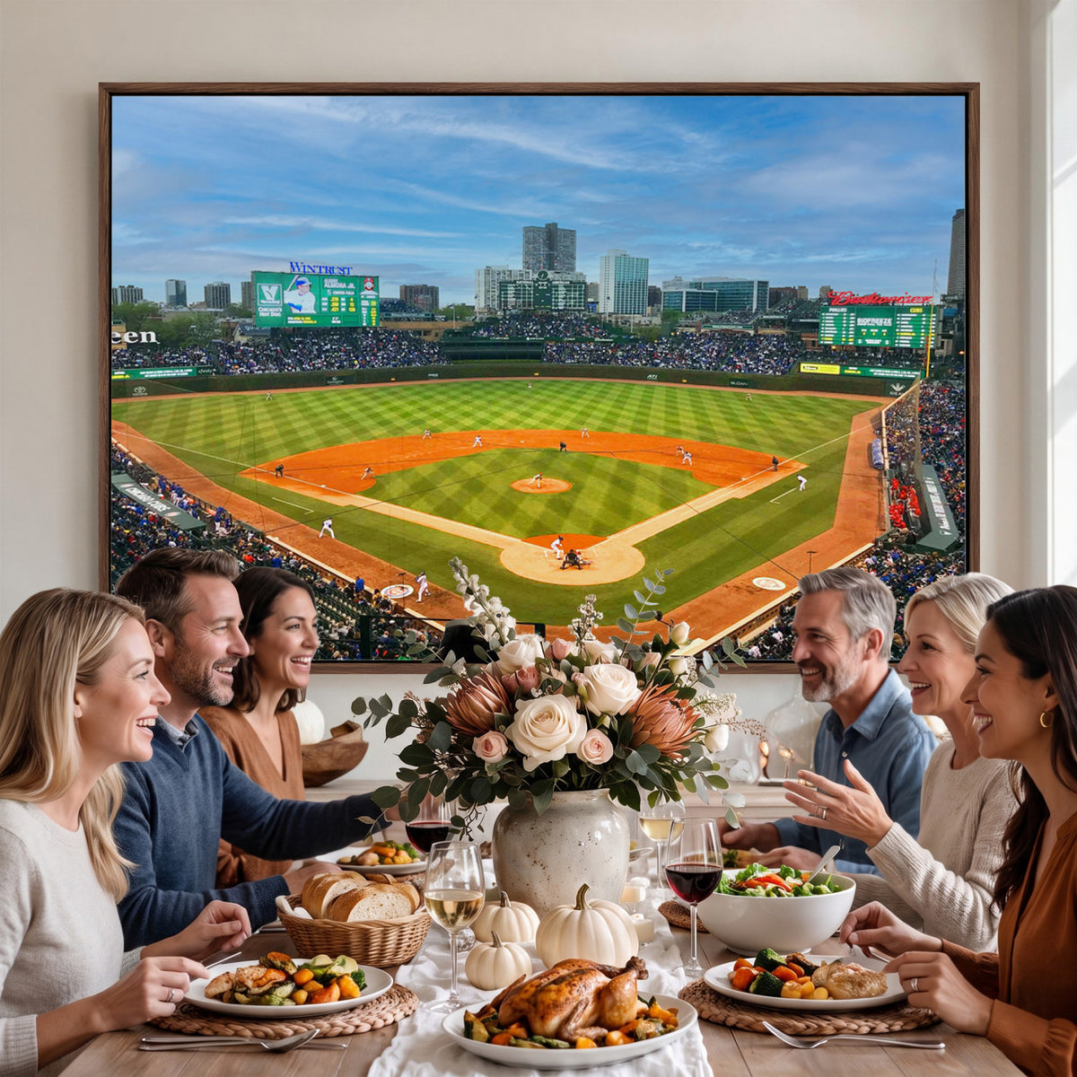 86839-MGV-CV-36X24 - Wrigley Field Chicago Cubs Panoramic Canvas Print