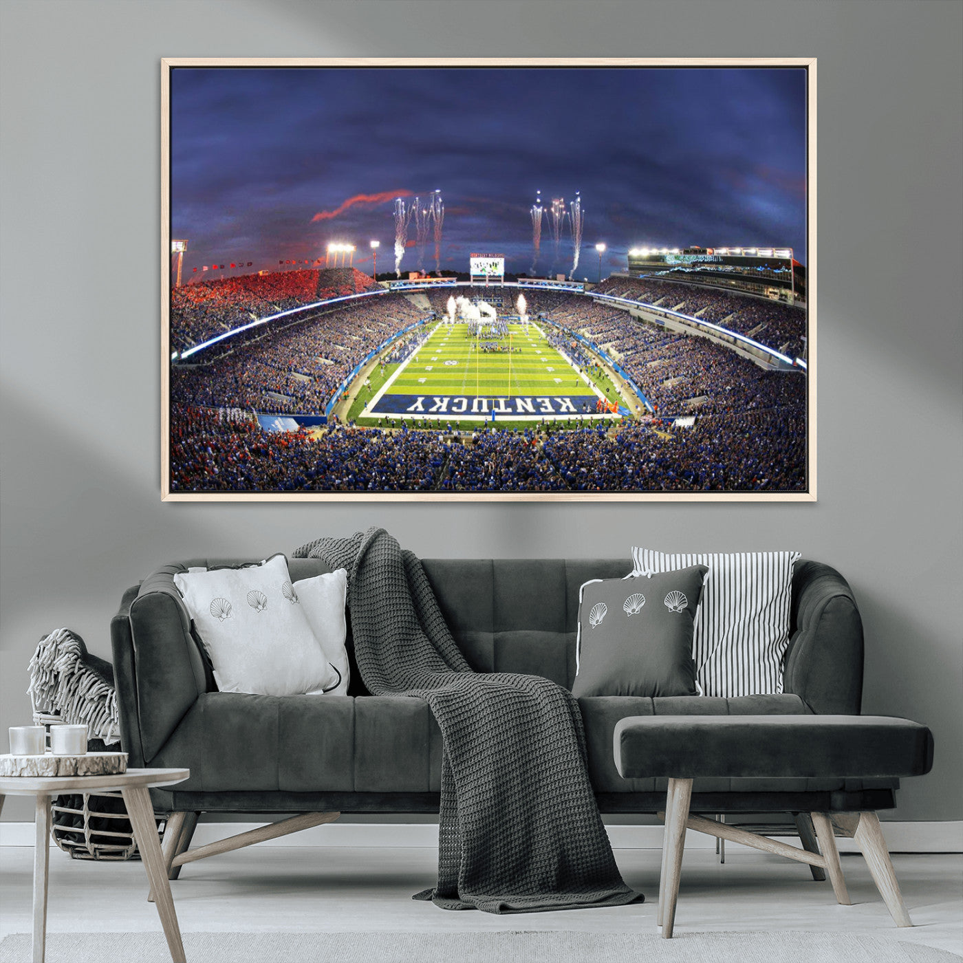 MGV-FC-36X24 - Kroger Field Canvas Wall Art - Kentucky Stadium Wall Art Print - Sunset Football Stadium Wall Decor