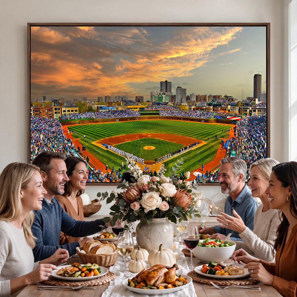 45635-MGV-CV-36X24 - Chicago Wrigley Field Wall Art Canvas Print