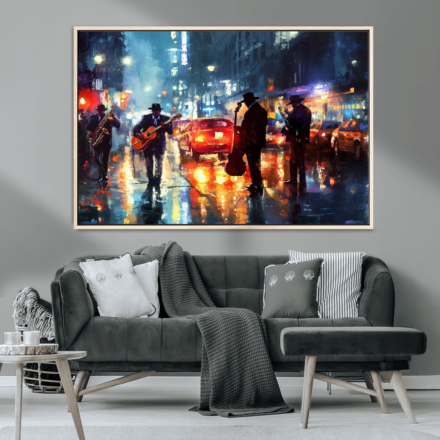 MGV-FC-36X24 - African American Jazz Canvas - Abstract Music Wall Art Print - Abstract Jazz Wall Art Framed Prints