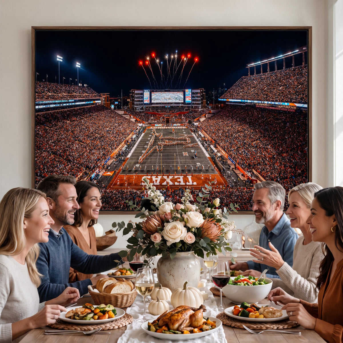 58778-PAN-FL-20X10 - Darrell K Royal Memorial Stadium | Texas Longhorns | Print Decor Wall Art Design for Home & Office Decoration