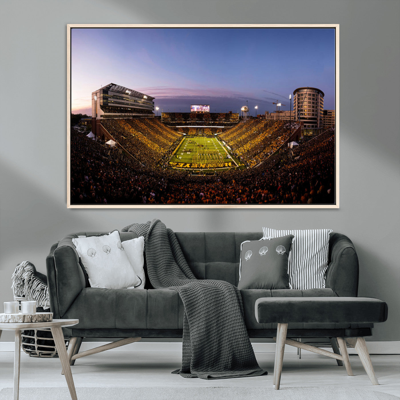 MGV-FC-36X24 - Iowa Hawkeyes Kinnick Stadium Wall Art Canvas Print, Framed Iowa Hawkeyes Kinnick Stadium Canvas