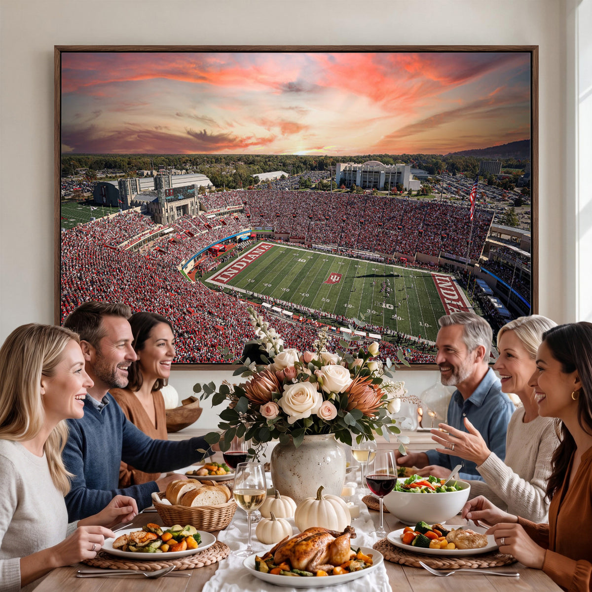 51135-MGV-CV-36X24 - Indiana Memorial Stadium Wall Art Canvas Print