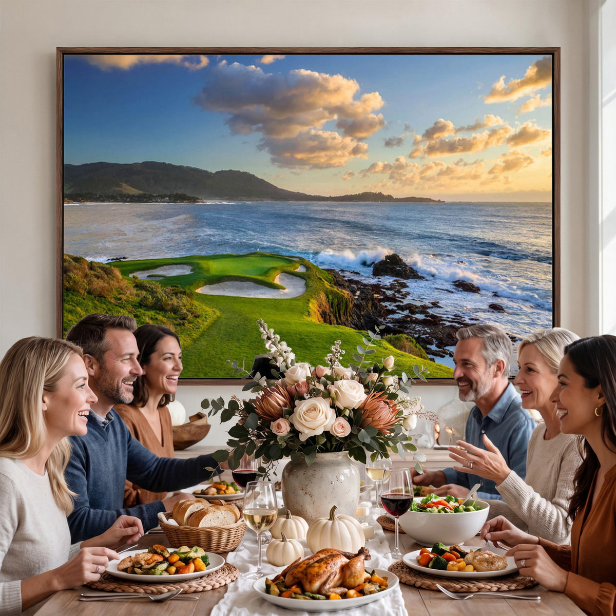 50107048-MGV-CV-36X24 - Pebble Beach Golf Links Wall Art Canvas Print