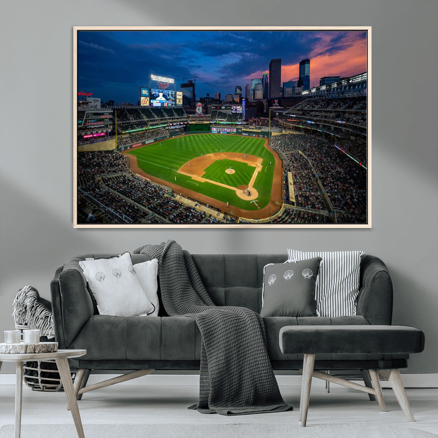 Target Field Wall Art Canvas Print, Baseball Stadium Print, Minneapolis Major League Baseball's Minnesota Twins