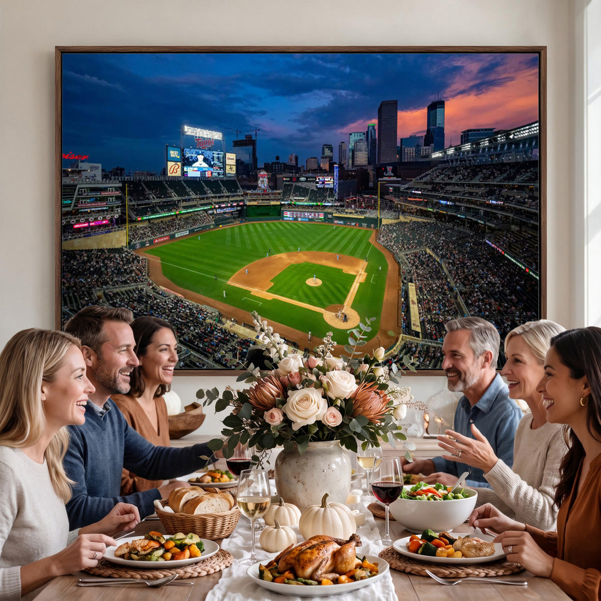 68222753-MGV-CV-36X24 - Target Field Wall Art Canvas Print, Baseball Stadium Scene