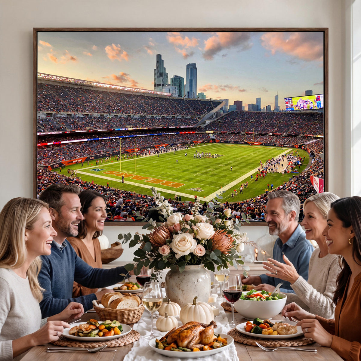 55377093-PAN-FL-20X10 - Chicago Bears Soldiers Field Wall Art Canvas Print, Man Cave Wall Decor