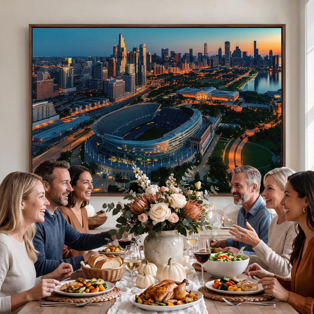 36690345-MGV-CV-36X24 - Chicago Bears Soldiers Field Wall Art Canvas Print