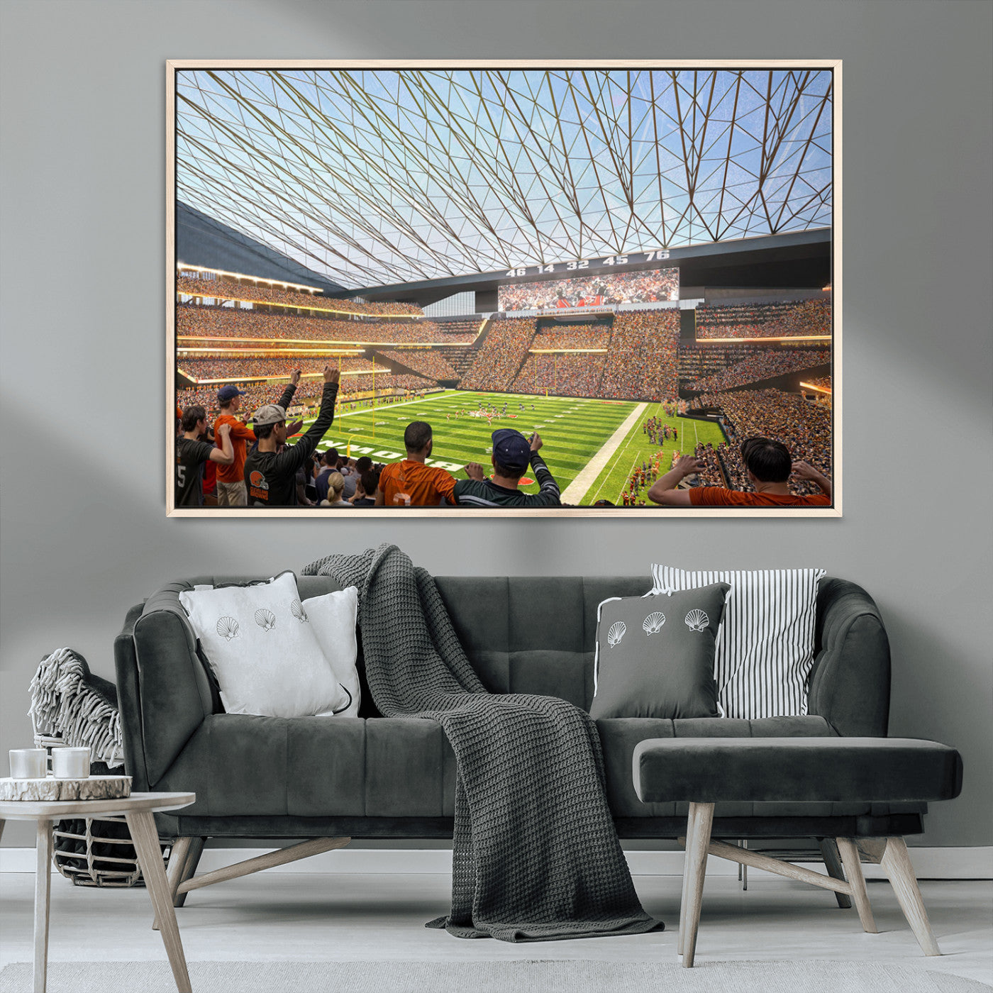 MGV-FC-36X24 - Cleveland Browns Stadium Wall Art - NFL Football Canvas Print