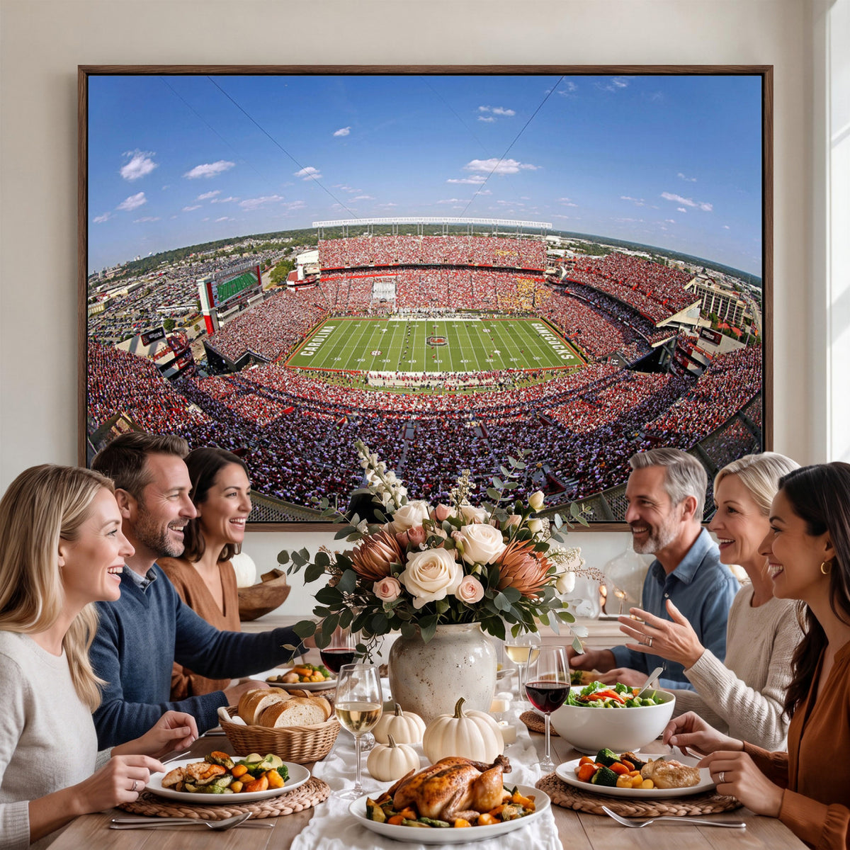 29492070-MGV-CV-36X24 - William Brice Stadium Wall Art Canvas Print, Stadium Crowd on Football Game Day