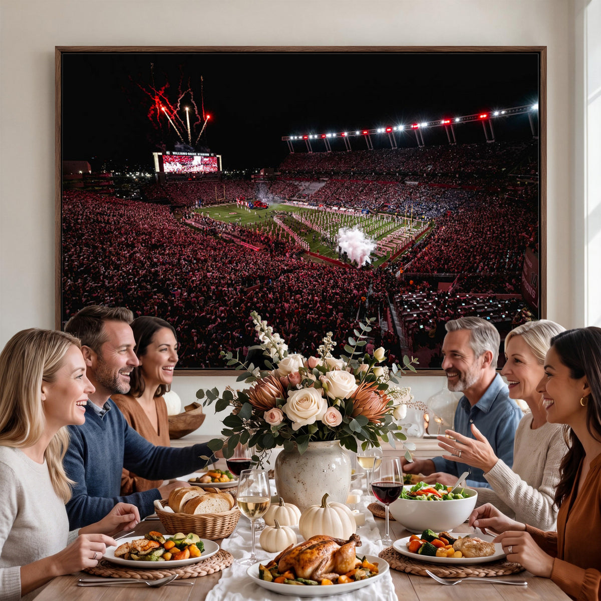 60690191-MGV-CV-36X24 - William Brice Stadium Wall Art Print, Baseball Game Room