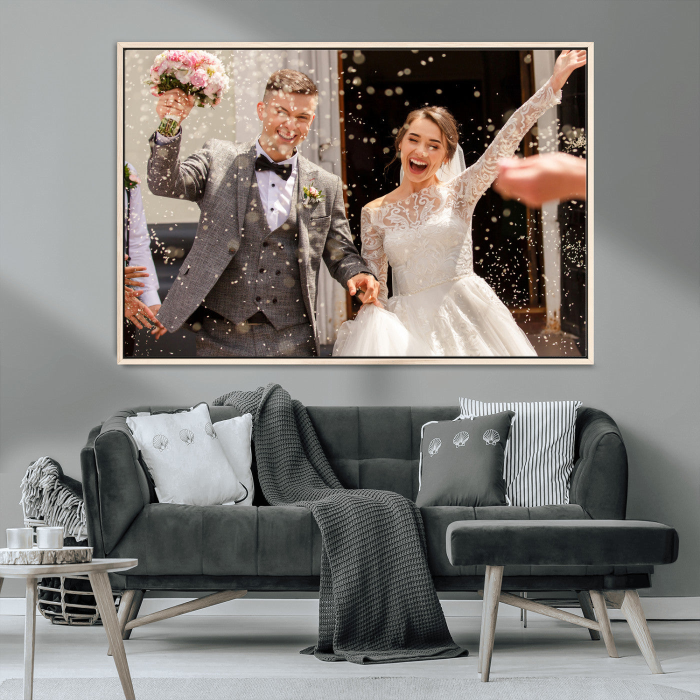 Framed Create Your Canvas Print - Personalized Wall Art for Home Decor Wall Art Print, Create Your Own Photo Canvas Print