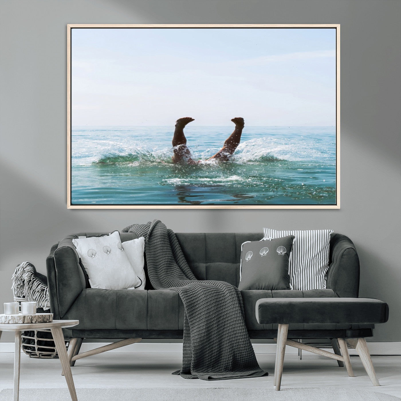MGV-FC-36X24 - Summer Splash Ocean Photography Print, Vibrant Coastal Wall Art, Beach Vibes Decor, Fun Vacation
