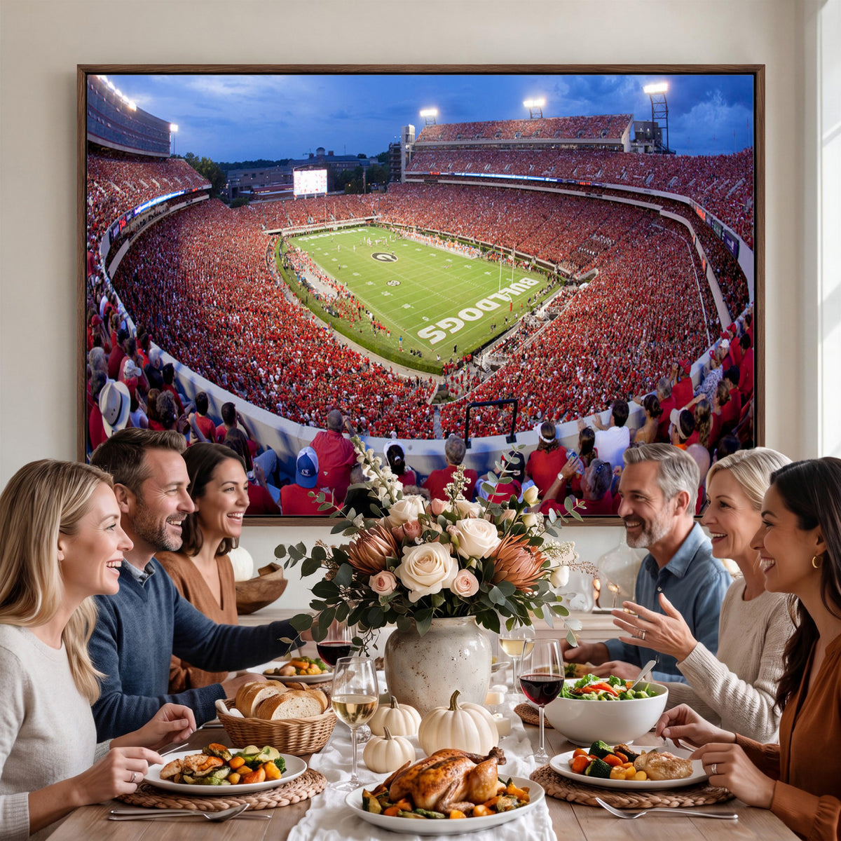 10244378-MGV-CV-36X24 - Dooley Stadium Wall Art, Sports Arena Canvas Print, Dooley Field, Home Bar Wall Decor