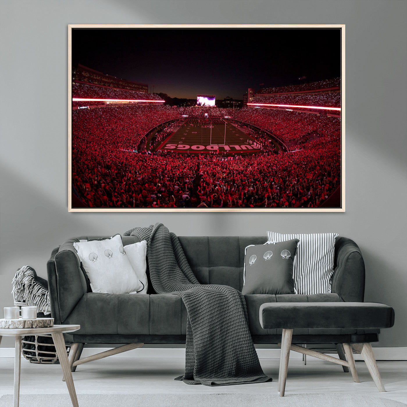 Dooley Stadium Wall Art Print, Sports Arena Canvas Wall Art, Dooley Field at Sanford Stadium Canvas Print, Modern Athletic Field Art Printing