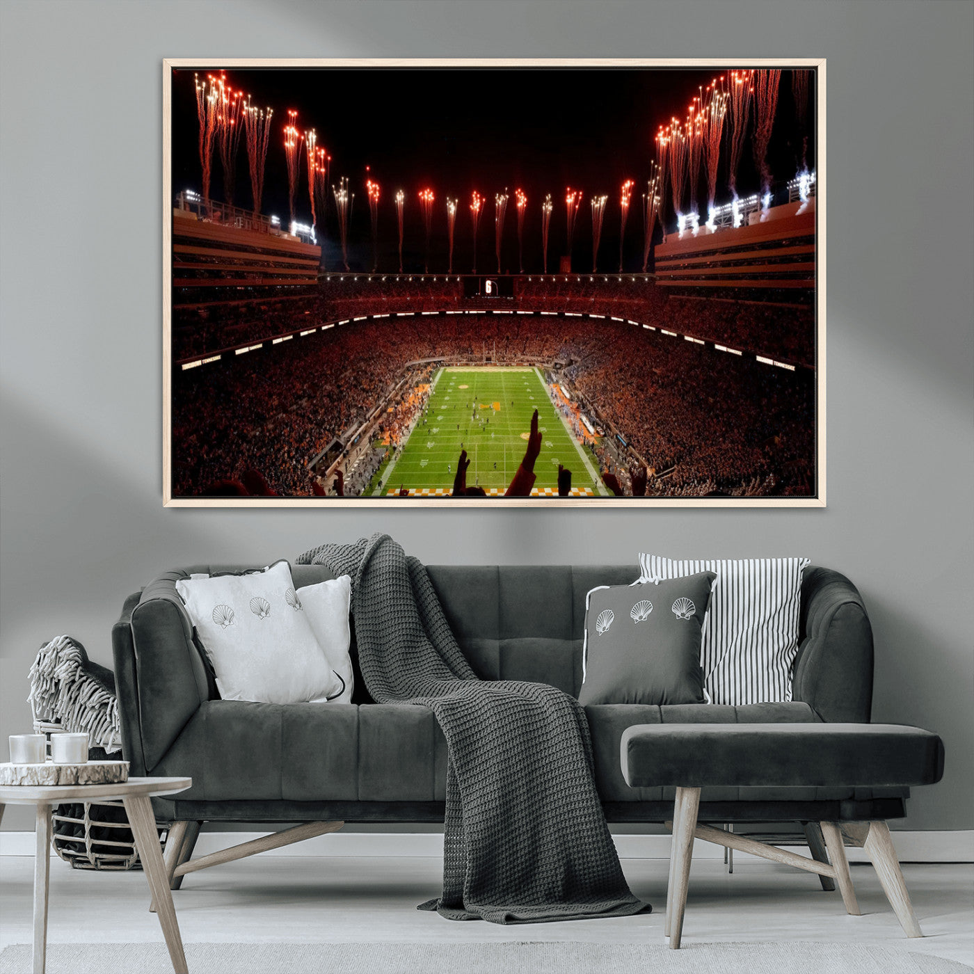 73358115-MGV-CV-36X24-Tennessee Neyland Stadium Wall Art Print, Sports Arena Canvas Wall Art, Panoramic Stadium Canvas Print, Modern Athletic Field Art Printing