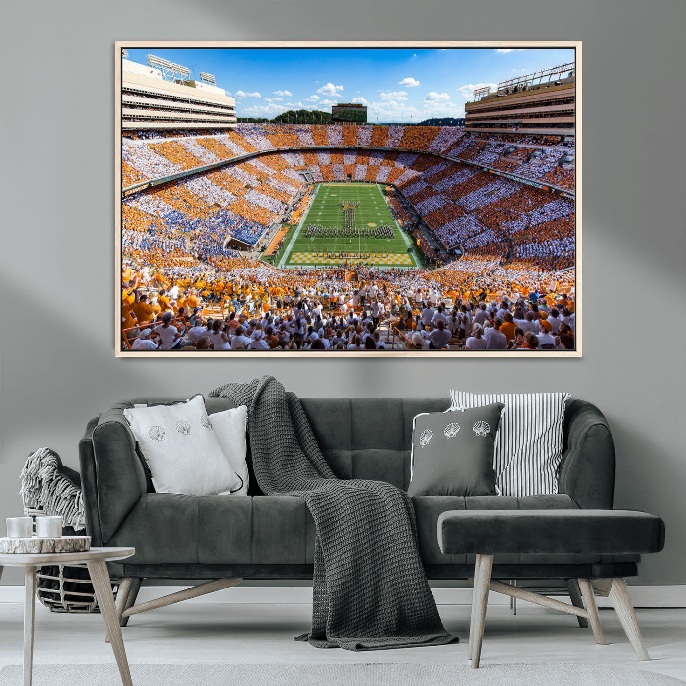 Tennessee Neyland Stadium Wall Art Print, Sports Arena Canvas Wall Art, Panoramic Stadium Canvas Print, Modern Athletic Field Art Printing