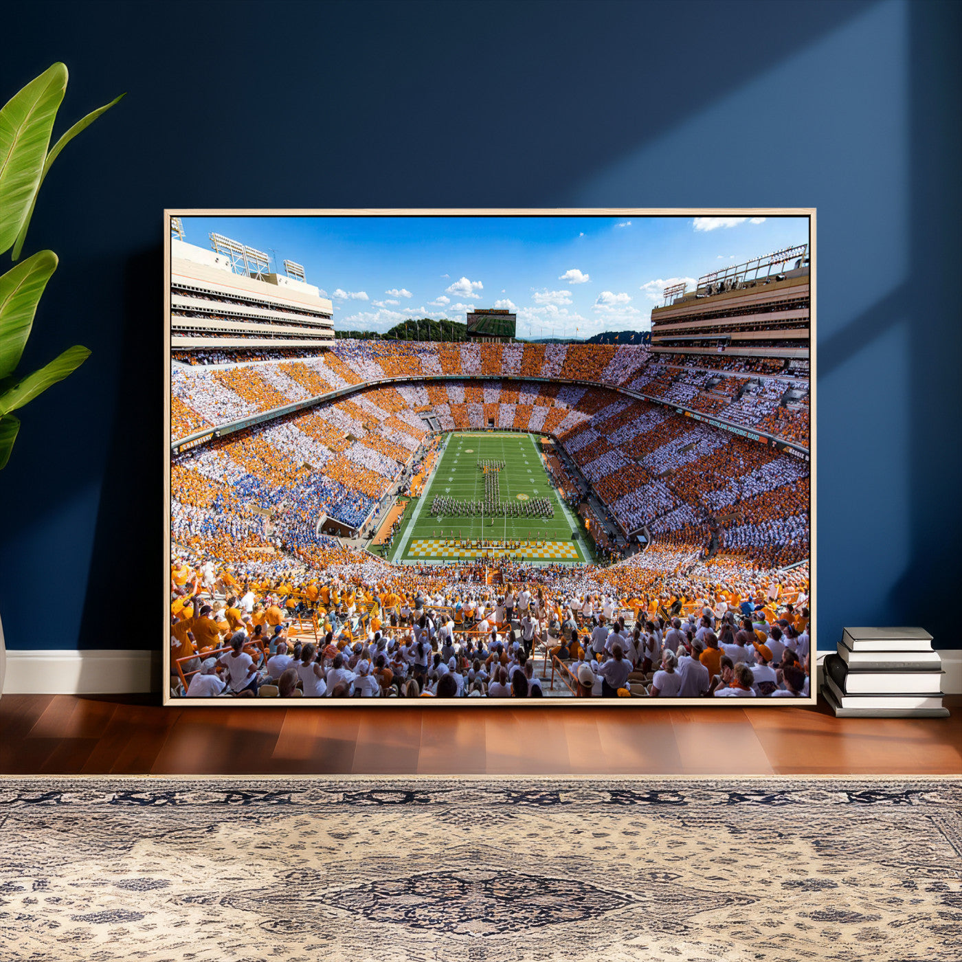 77097951-MGV-CV-36X24 - Tennessee Neyland Stadium Wall Art, Sports Arena Canvas Print, Panoramic Stadium Canvas Artwork for Home, Office