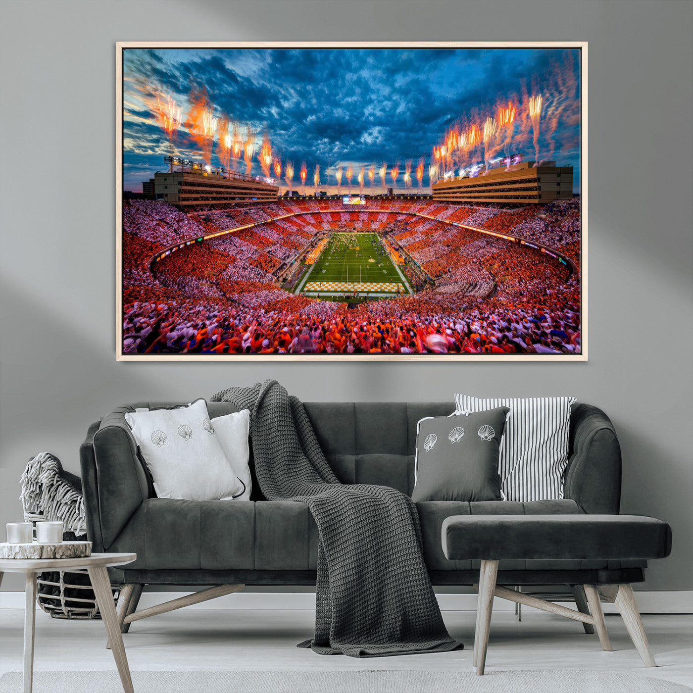 MGV-FC-36X24 - Tennessee Neyland Stadium Wall Art Print, Sports Arena Canvas Wall Art, Panoramic Stadium Canvas