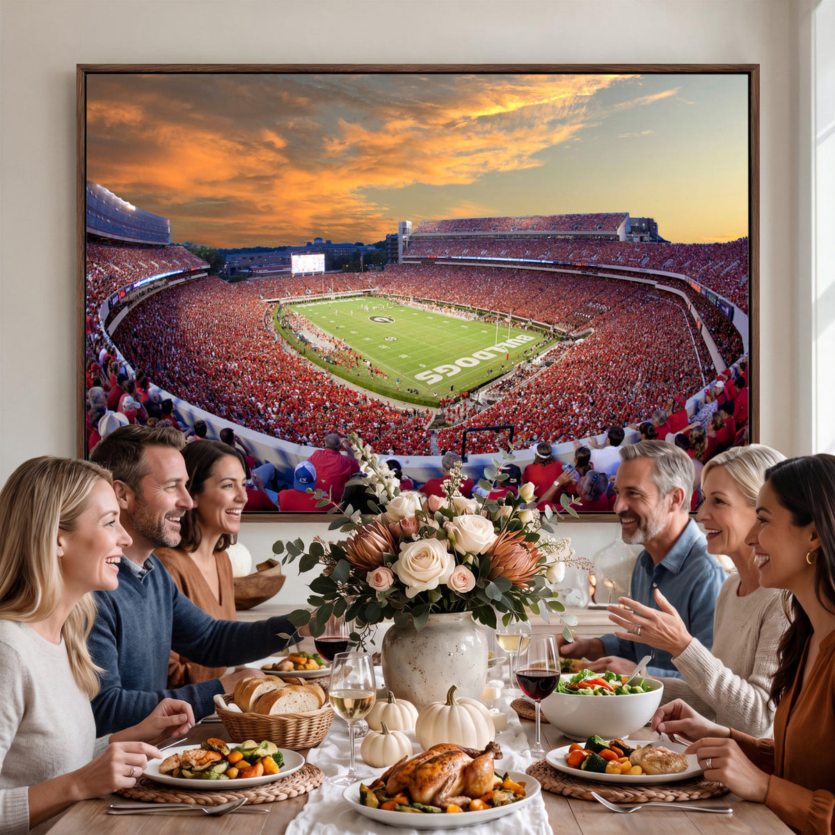 73680988-MGV-CV-36X24 - Dooley Stadium Wall Art, Sports Arena Canvas Print, Dooley Field, Framed and Ready to Hang