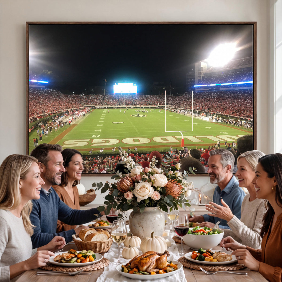 16230786-MGV-CV-36X24 - Dooley Stadium Wall Art, Sports Arena Panoramic Canvas Print, Modern Stadium Landscape Artwork for Home, Office