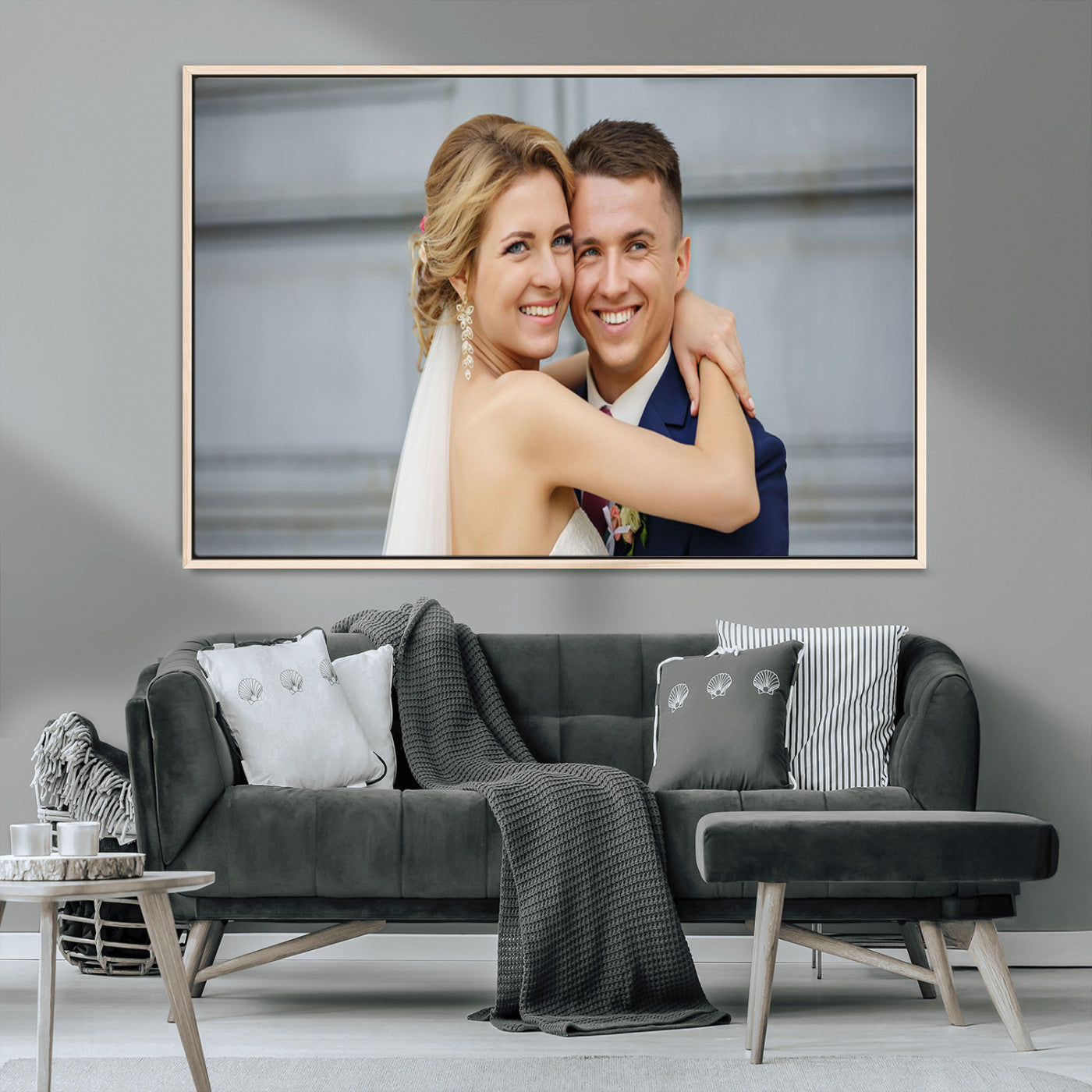 MGV-FC-36X24 - Create Your Own Photo Framed Canvas Print - Custom Personalized Wall Art Print for Gift