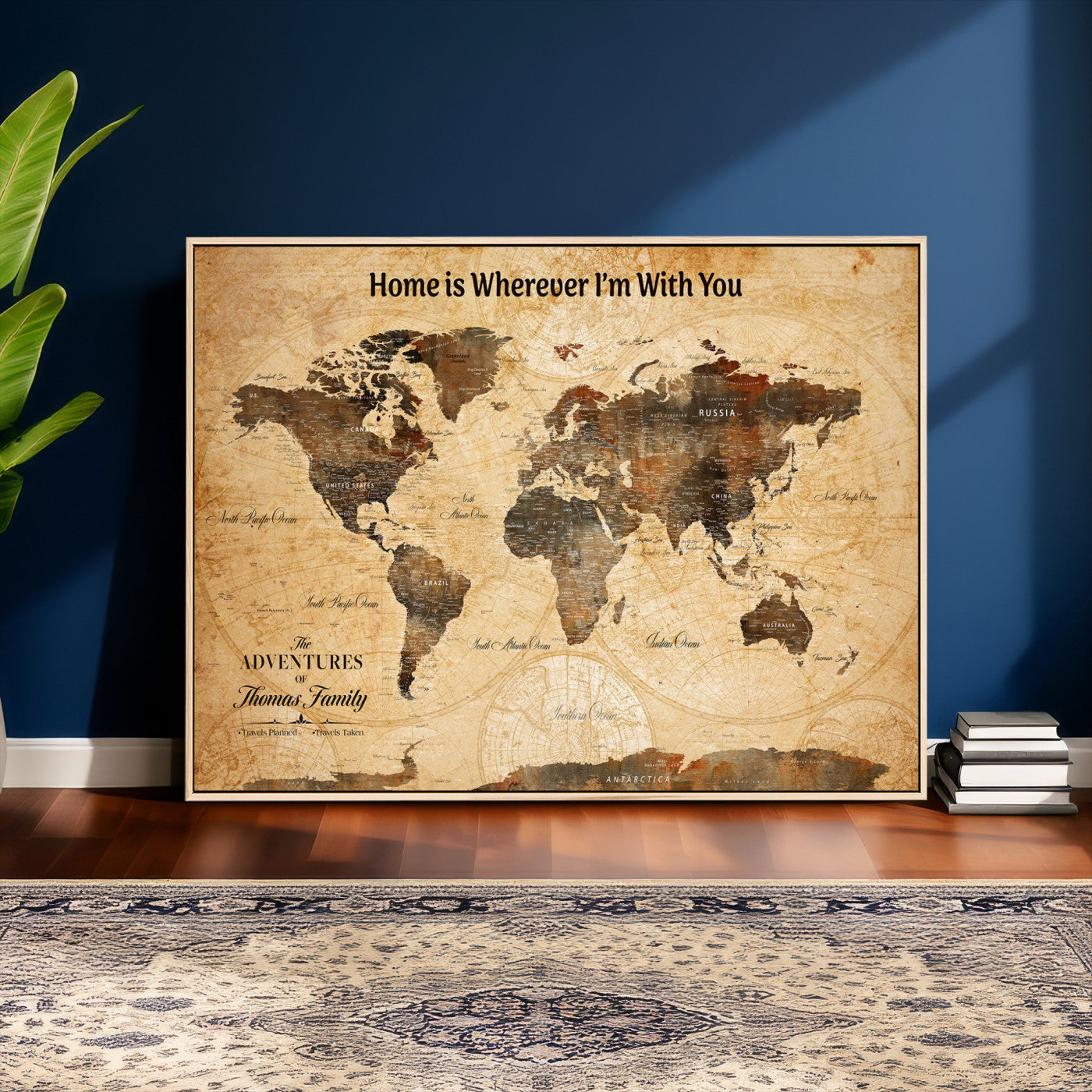 61703173-MGV-FC-36X24 - Personalized Push Pin World Map Wall Art Canvas Print with Pins – Customize  Travel Tracker Map for Home and Office Décor
