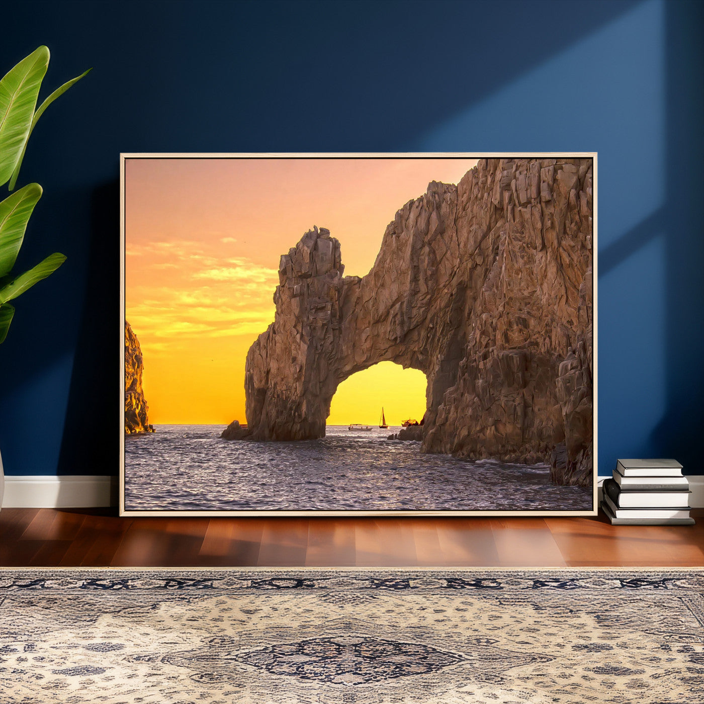 66414515-MGV-CV-36X24 - El Arco Cabo San Lucas Ocean Arch Wall Art Canvas Print, Baja California Rock Arch Seascape Canvas Print, Mexico Coastal Landmark Scenic Art Printing