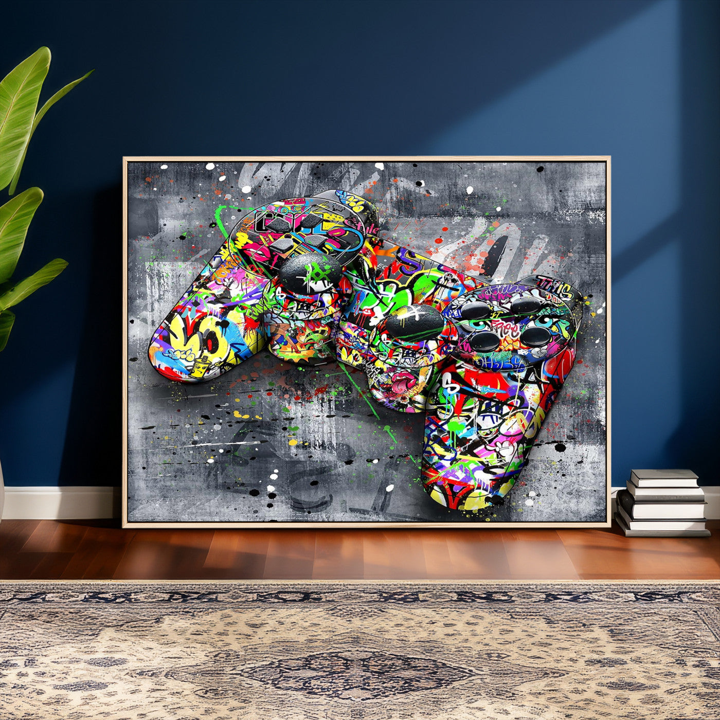 42929610-MGV-CV-36X24 - Graffiti Canvas Wall-Art For Bedroom - Gaming Wall Art For Teen Boys - Abstract Painting Pop Art Modern Home Wall Decor Ready to Hang