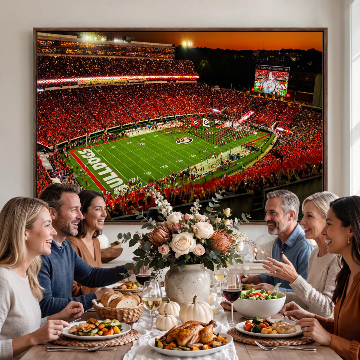 48894104-MGV-CV-36X24 - Georgia Bulldogs Stadium Wall Art Canvas Print, Sanford Stadium