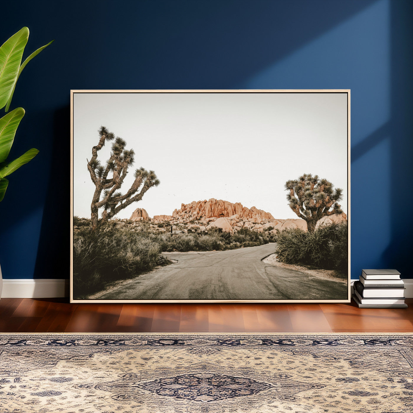 97248544-MGV-CV-36X24 - Joshua Tree Desert Wall Art Canvas Print, Minimal Southwestern Landscape Nature Wall Decor for Modern and Boho Interiors