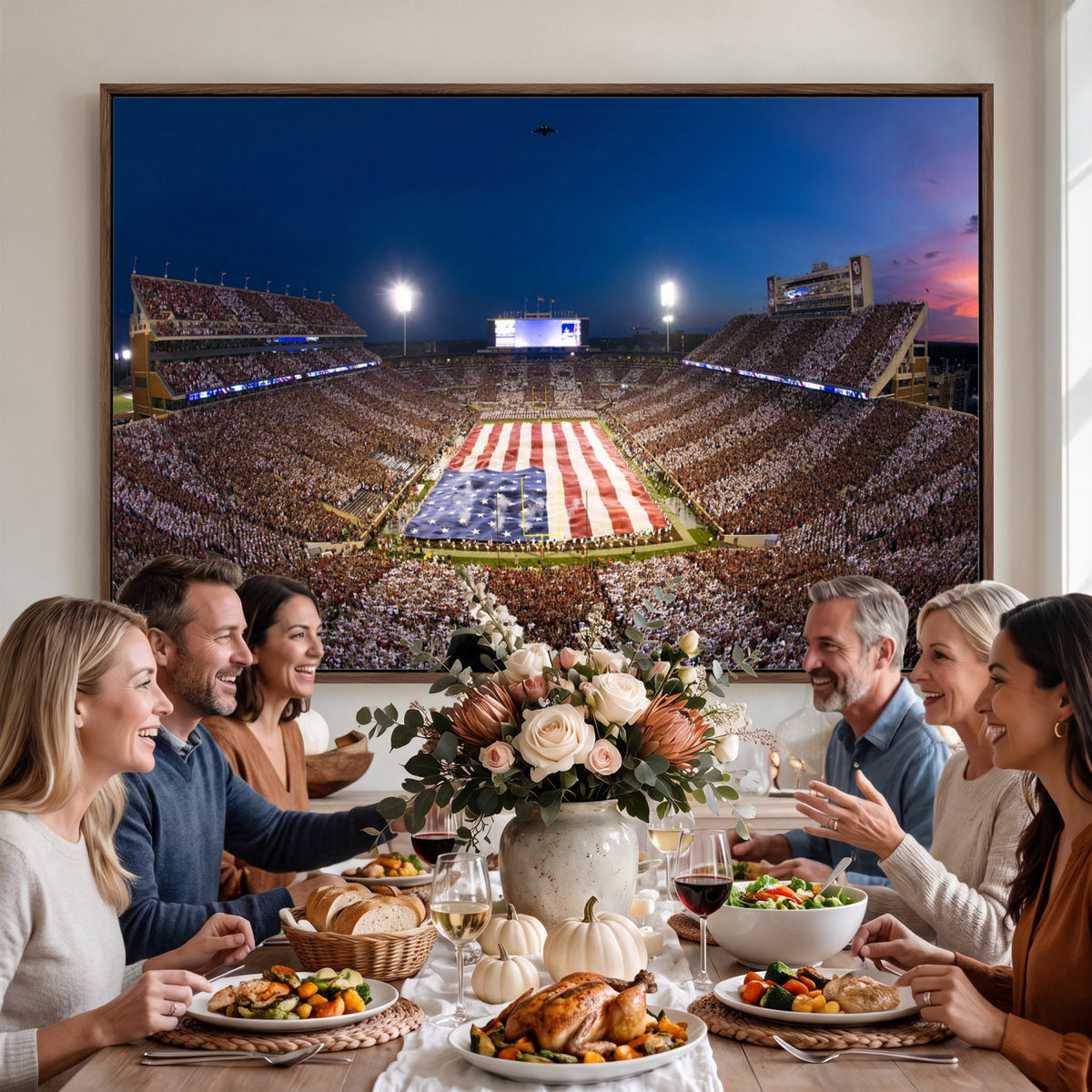 12979182-MGV-CV-36X24 - Oklahoma Sooners Memorial Stadium Wall Art Canvas Print