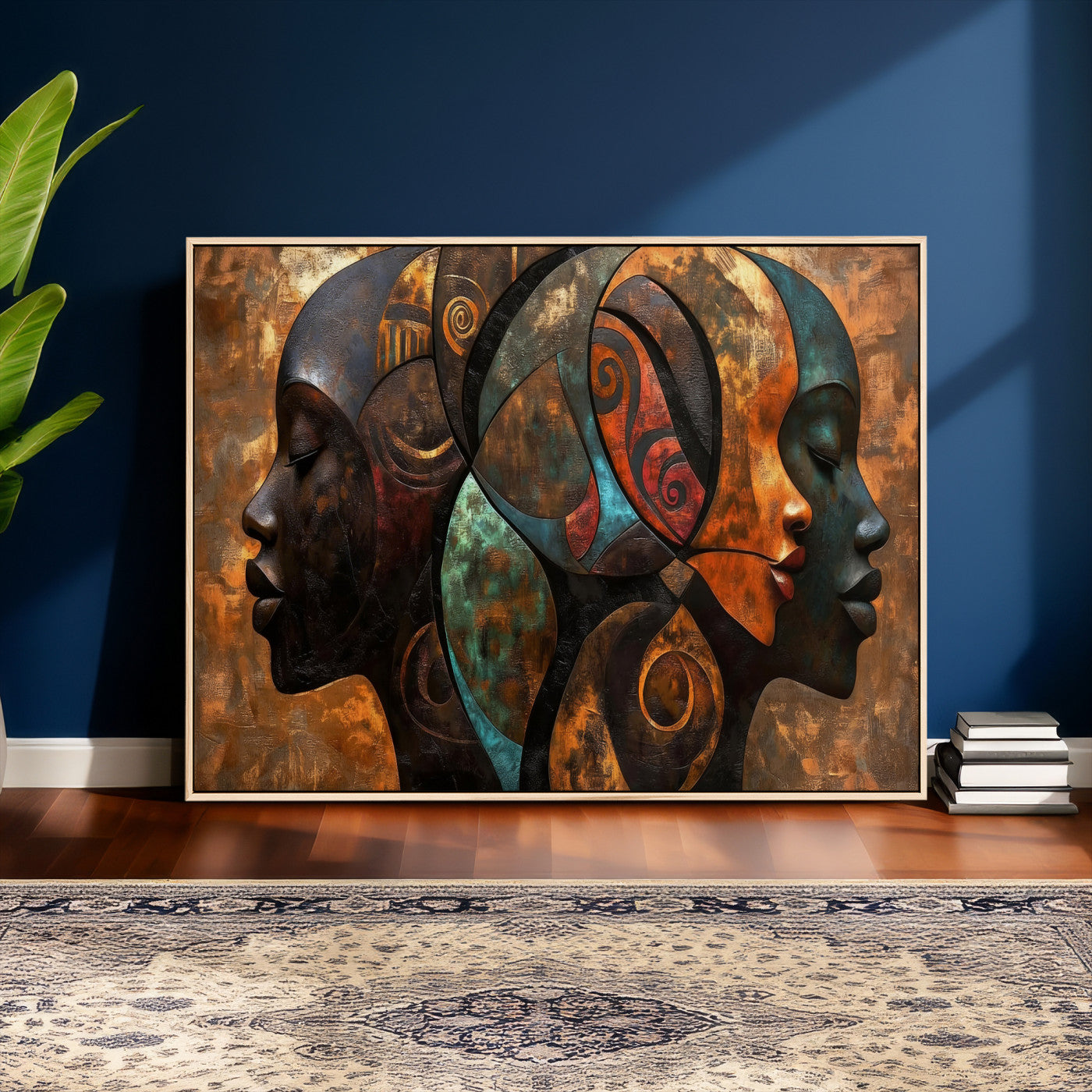 81517886-MGV-CV-36X24 - Abstract Afro American Women Wall Art Canvas Print