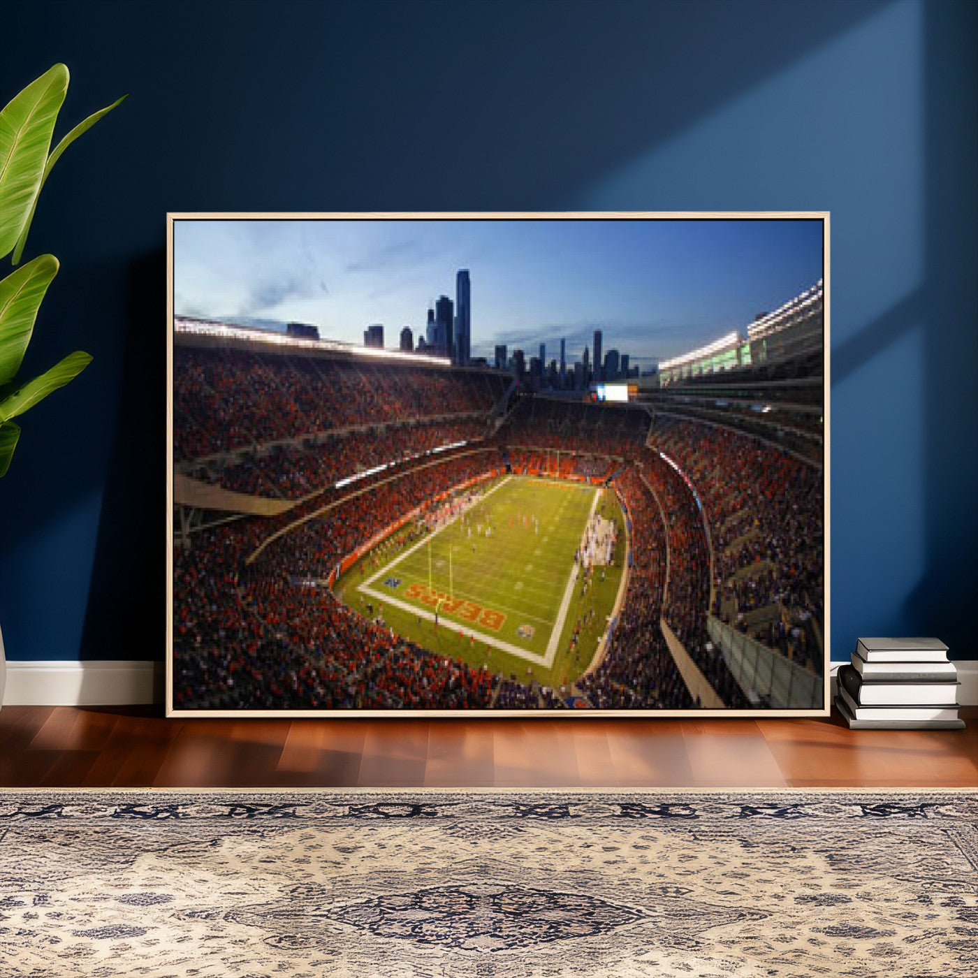 50691720-MGV-CV-36X24 - Chicago Bears Soldier Field Canvas Wall Art, NFL Stadium Panorama Print, Football Arena Photography for Sports Fans