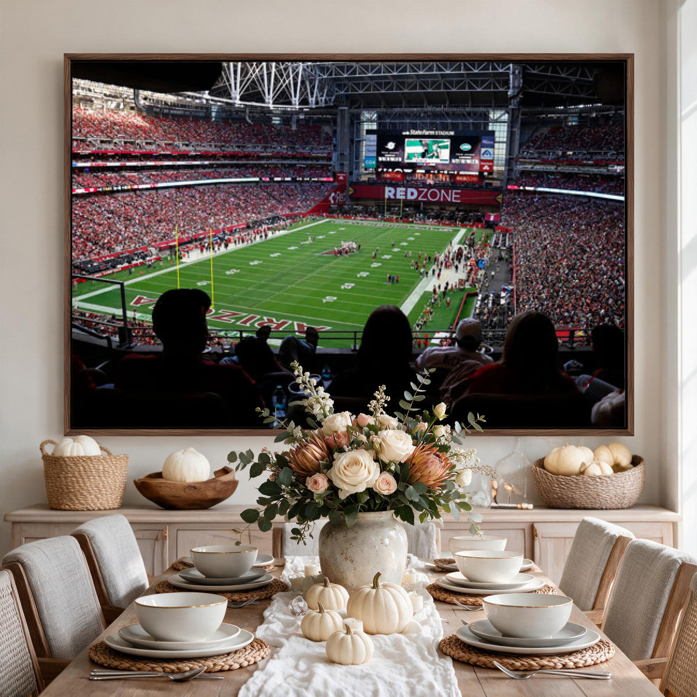 84196298-MGV-CV-36X24 - State Farm Stadium Canvas Wall Art, Arizona Cardinals Football Stadium Print, Glendale NFL Arena Photography Artwork