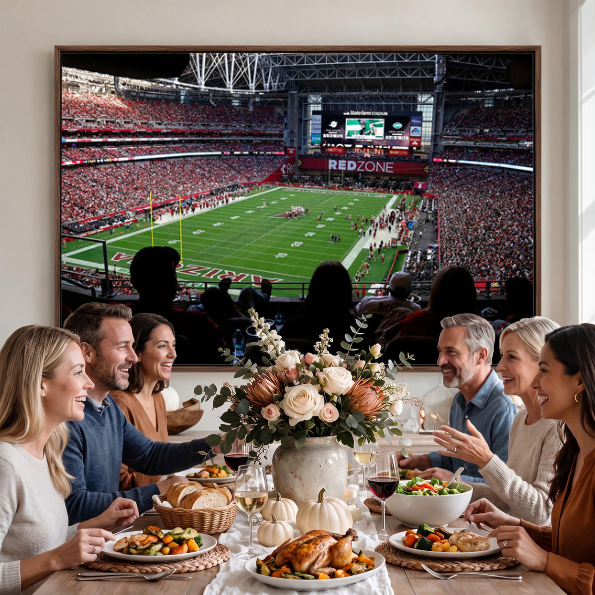 84196298-MGV-CV-36X24 - State Farm Stadium Canvas Wall Art, Arizona Cardinals Football Stadium Print, Glendale NFL Arena Photography Artwork