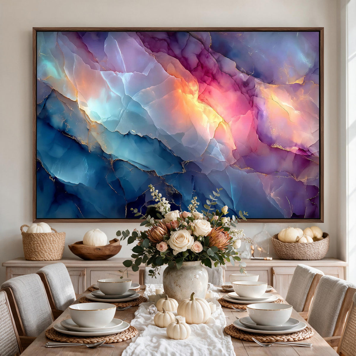 28163849-MGV-CV-36X24 - Colorful Abstract Canvas Wall Art Print, Vibrant Popup Color Art Print