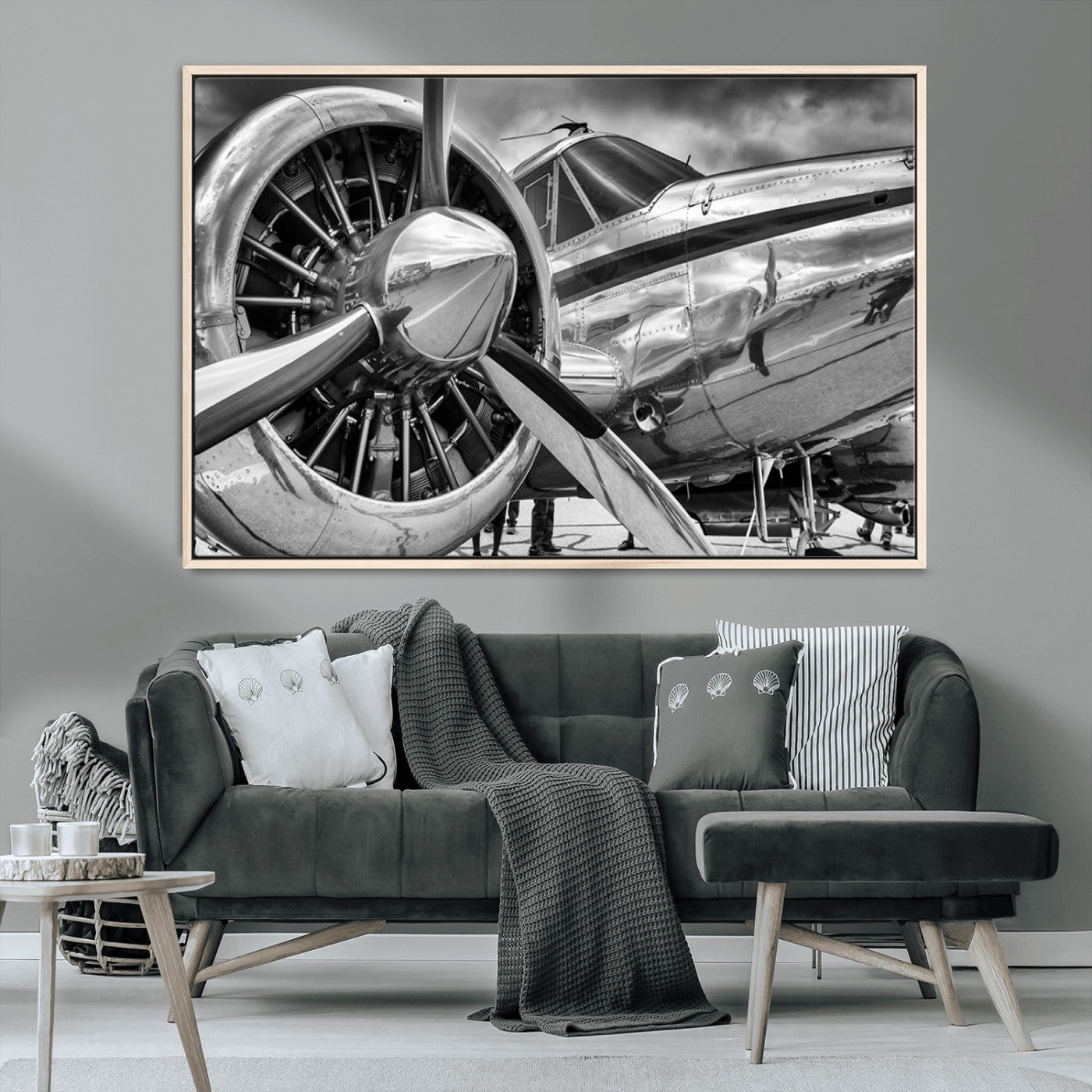 MGV-FC-36X24 - Vintage Antique Airplane Wall Art Canvas Print