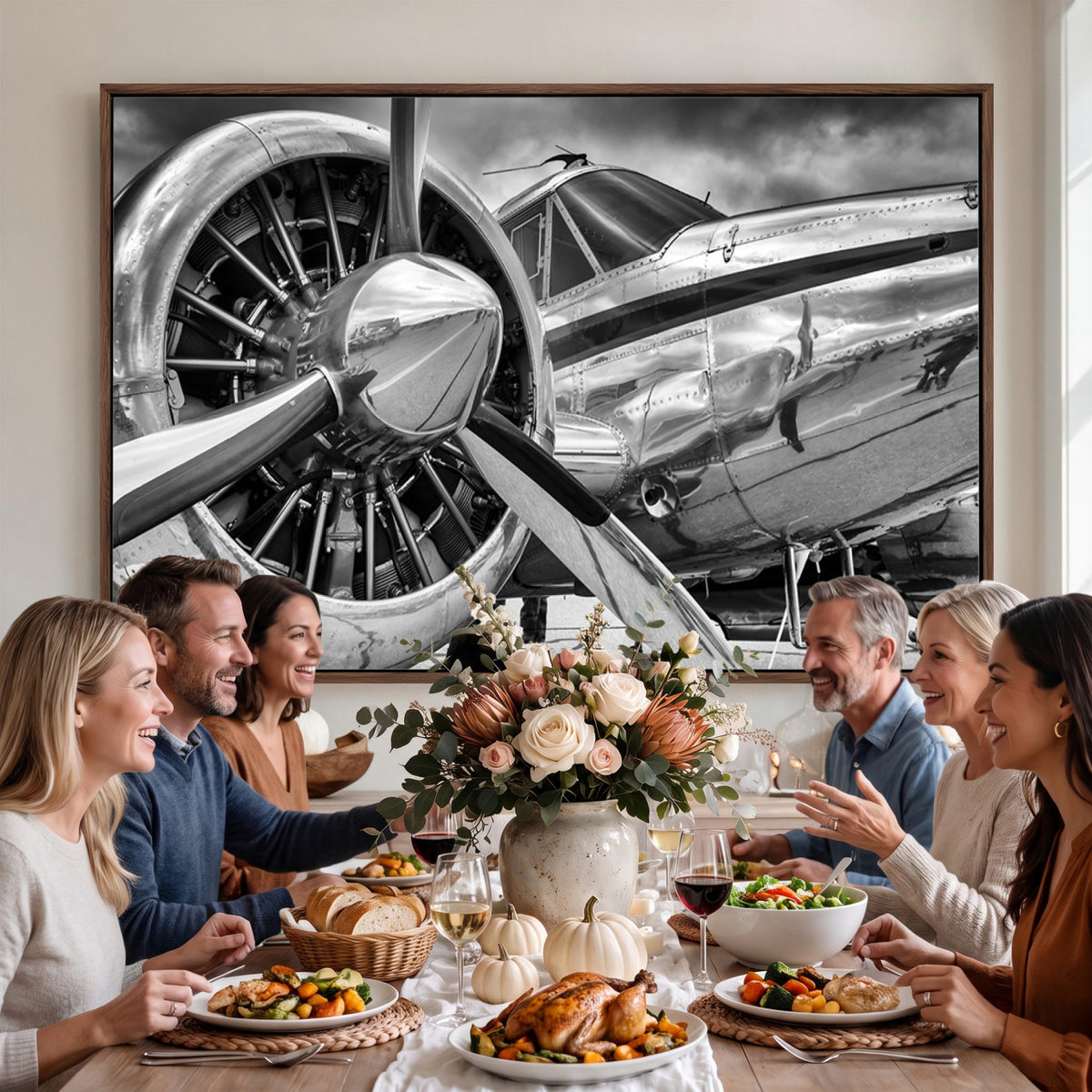 40672-MGV-CV-36X24 - Vintage Antique Airplane Wall Art Canvas Print
