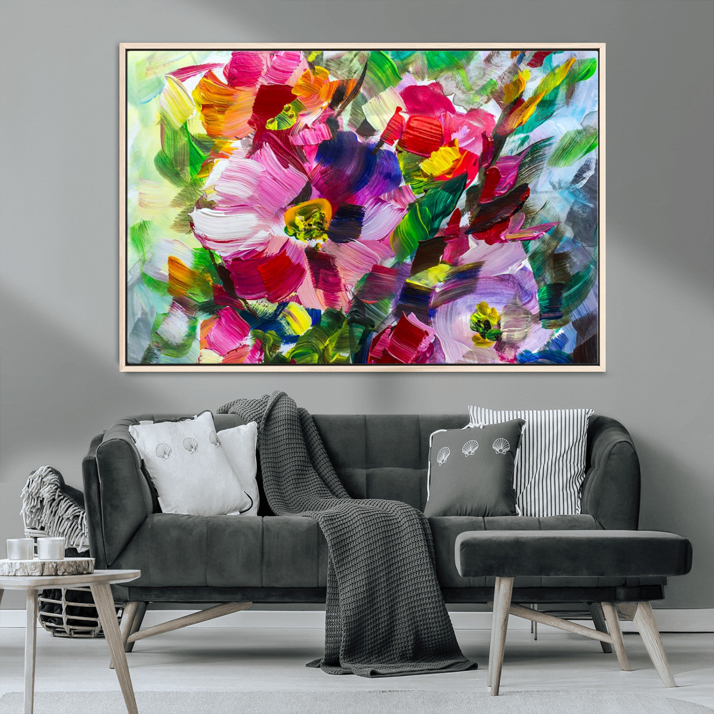 MGV-FC-36X24 - Oil Flower Abstract Canvas Print