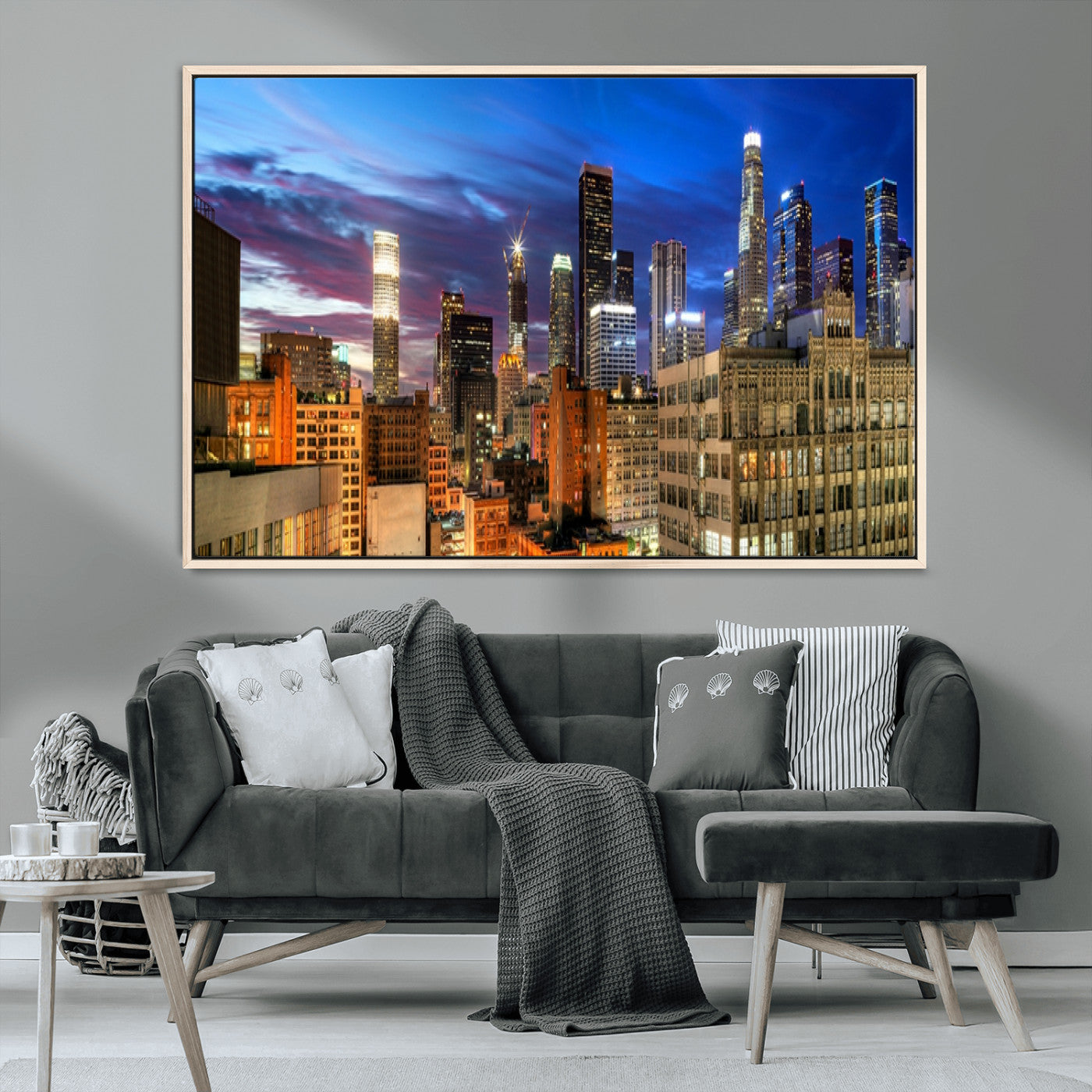 MGV-FC-36X24 - Los Angeles Night Wall Art Canvas Print